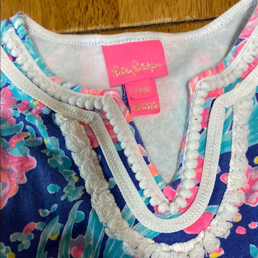 Lilly Pulitzer Blue and Pink Floral Top